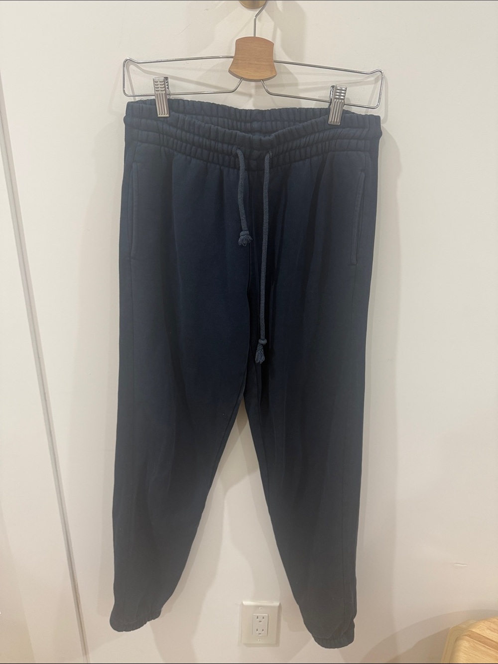 TNA Cozy Navy Drawstring Sweatpants - Picture 2 of 4